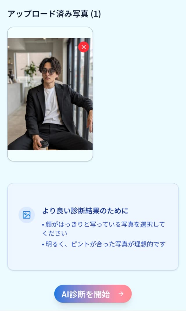 写真をアップロード